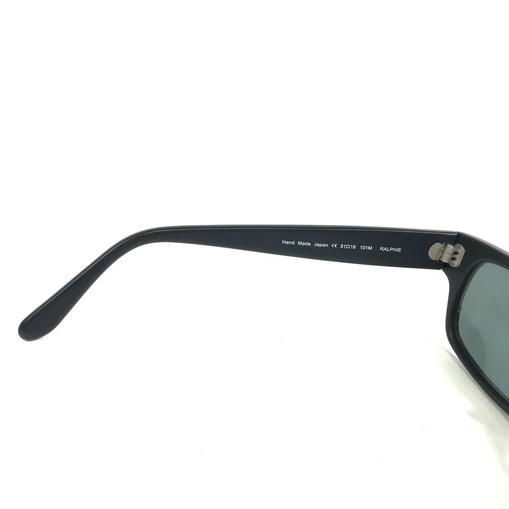 Morgenthal Frederics Sunglasses 101M RALPHIE Matte Black Frames w Green Lenses